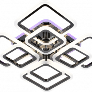 Люстра світлодіодна акрілова Sirius LI8822/4+4B PEARL BK (RGB) 176W+10W