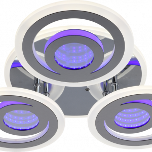 Люстра світлодіодна акрілова Sirius LI8889/3B CR (RGB) 72W+7W