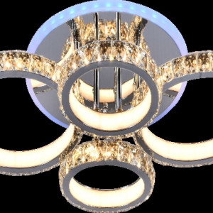 Люстра світлодіодна акрілова Sirius DK5819/2+2C CR (RGB) 176W+8W