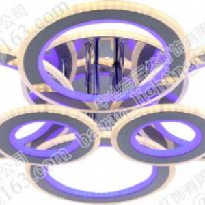 Люстра світлодіодна акрілова Sirius LI8881/6 NICKEL (RGB) 198W+156W