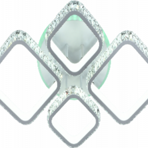 Люстра світлодіодна акрілова Sirius DK5820/2+2W WH (RGB) 204W+8W