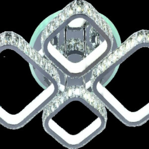 Люстра світлодіодна акрілова Sirius DK5820/2+2C CR (RGB) 204W+8W