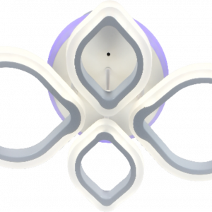 Люстра світлодіодна акрілова Sirius LI8838/2+2 WH (RGB) 76W+7W