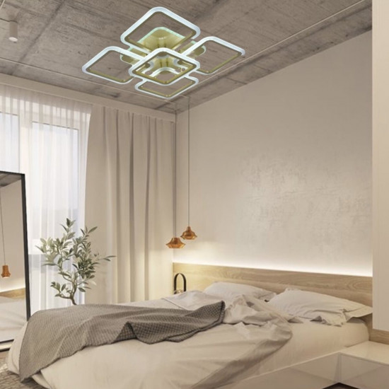 Люстра світлодіодна акрілова Sirius LI8822/4+1 MATT GOLD (RGB) 140W+10W  фото № 4