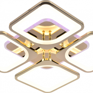 Люстра світлодіодна акрілова Sirius MX10005/4A FGD (RGB) 136W+8W