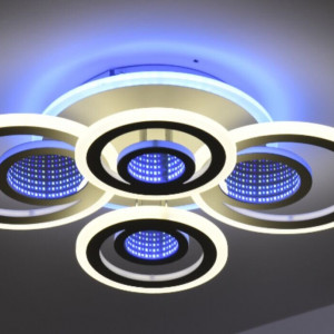 Люстра світлодіодна акрілова Sirius Ш 55521/2+2 148W