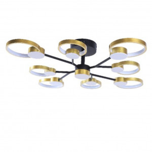 Люстра світлодіодна акрилова Sirius Ш 1313/9 Black+Gold