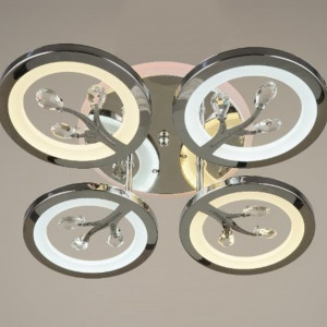 Люстра світлодіодна акрилова Sirius B YH238/4 88W+12W