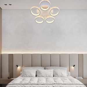 Люстра світлодіодна акрілова Sirius DK5867/5 WH (RGB) 170W+8W