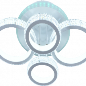 Люстра світлодіодна акрілова Sirius DK5867B/4 WH (RGB) 168W+8W