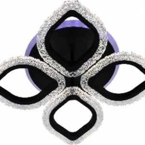 Люстра світлодіодна акрілова Sirius LI8407/4B BK (RGB) 56W+7W