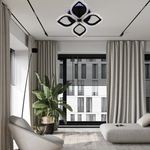 Люстра світлодіодна акрілова Sirius LI8407/4B BK (RGB) 56W+7W