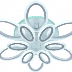 Люстра світлодіодна акрілова Sirius LI8877/6+6A WH (RGB) 192W+11W