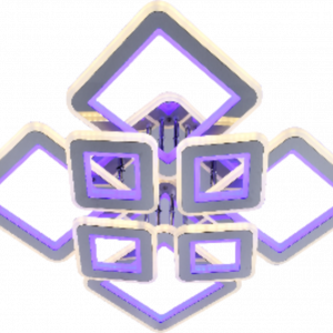 Люстра світлодіодна акрілова Sirius LI8882/4+4A CR (BL+YL) 254W+200W