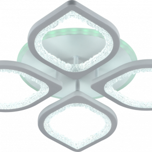 Люстра світлодіодна акрілова Sirius LI8409/4B WH (RGB) 80W+7W