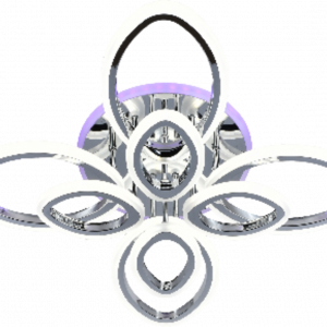 Люстра світлодіодна акрілова Sirius LI8855/4+4B CR (RGB) 132W+8W