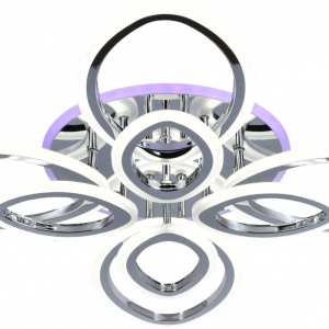 Люстра світлодіодна акрілова Sirius LI8855/4+4B CR (RGB) 132W+8W