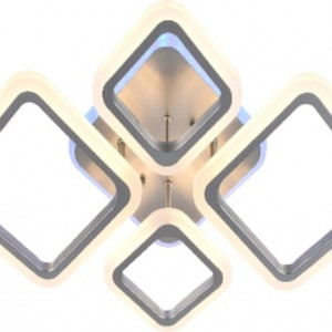 Люстра світлодіодна акрилова Sirius LI8822/2+2 MATT SILVER (RGB) 84W+8W