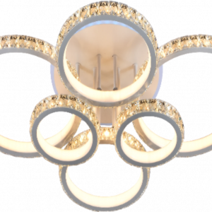 Люстра світлодіодна акрілова Sirius DK5819B/6 WH (RGB) 312W+8W