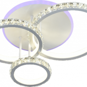 Люстра світлодіодна акрілова Sirius DK5864/3 WH (RGB) 150W+8W