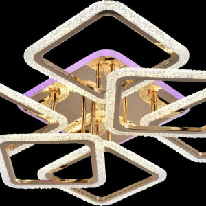 Люстра світлодіодна акрілова Sirius LI8899/4+2 FGD (RGB) 168W+10W