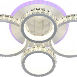 Люстра світлодіодна акрілова Sirius DK5819B/4 WH (RGB) 176W+8W