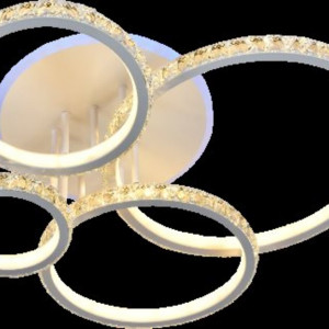 Люстра світлодіодна акрілова Sirius DK5864/4 WH (RGB) 232W+8W