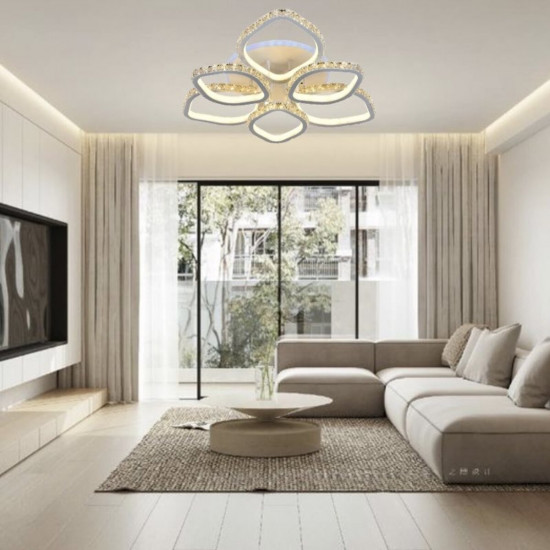 Люстра світлодіодна акрілова Sirius DK5859A/3+3 WH (RGB) 264W+8W  фото № 4