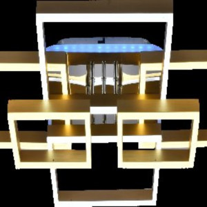 Люстра світлодіодна акрілова Sirius DK5845/6 GOLD+CR (RGB) 256W+10W