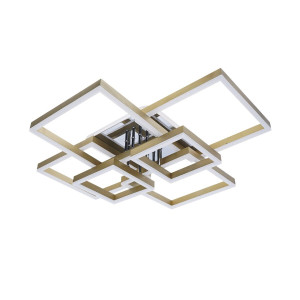 Люстра світлодіодна акрілова Sirius DK5845/6 GOLD+CR (RGB) 256W+10W