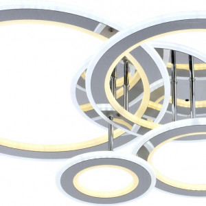 Люстра світлодіодна акрілова Sirius LI8881/4C CR (BL+YL) 174W+126W