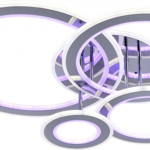 Люстра світлодіодна акрілова Sirius LI8881/4C CR (BL+YL) 174W+126W