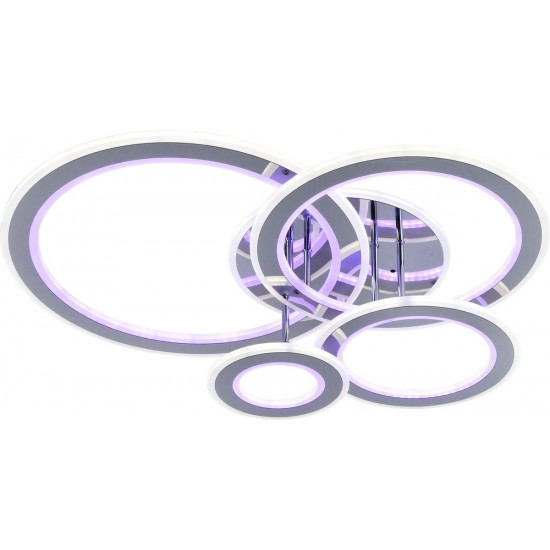 Люстра світлодіодна акрілова Sirius LI8881/4C CR (BL+YL) 174W+126W  фото № 2