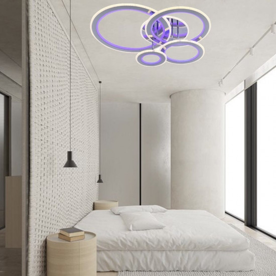 Люстра світлодіодна акрілова Sirius LI8881/4C CR (BL+YL) 174W+126W  фото № 4