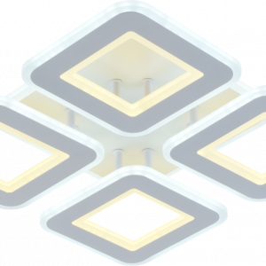 Люстра світлодіодна акрілова Sirius LI8882/4B WH (BL+YL) 110W+72W