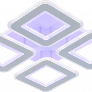 Люстра світлодіодна акрілова Sirius LI8882/4B WH (BL+YL) 110W+72W