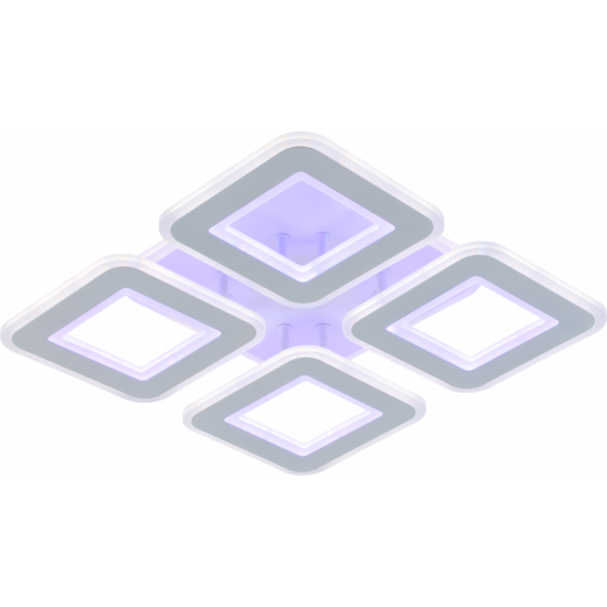 Люстра світлодіодна акрілова Sirius LI8882/4B WH (BL+YL) 110W+72W  фото № 2