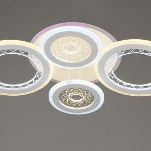 Люстра світлодіодна акрілова Sirius B S2020/2+2 156W+16W