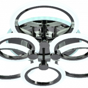 Люстра світлодіодна акрілова Sirius MX10025/3+3 PERL BK (RGB) 108W+8W