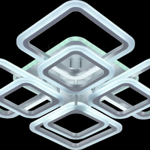 Люстра світлодіодна акрілова Sirius LI8822/4+4B MATT SILVER (RGB) 176W+10W