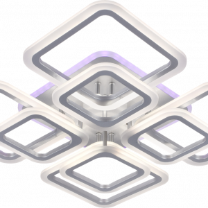 Люстра світлодіодна акрілова Sirius LI8822/4+4B MATT SILVER (RGB) 176W+10W