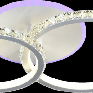 Люстра світлодіодна акрілова Sirius DK5864/2 WH (RGB) 116W+6.5W