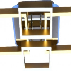 Люстра світлодіодна акрілова Sirius DK5845/4 GOLD+CR (RGB) 160W+10W