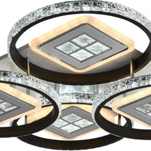 Люстра світлодіодна акрилова Sirius C7053/4 WH+BK (224W)