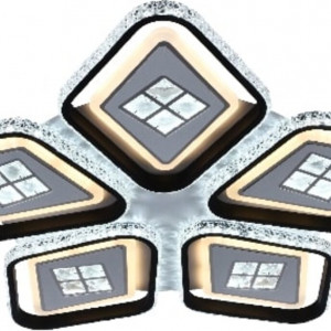 Люстра світлодіодна акрілова Sirius C7054/5B WH+BK (270W)