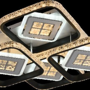 Люстра світлодіодна акрілова Sirius C7050/4A WH+BK (224W)