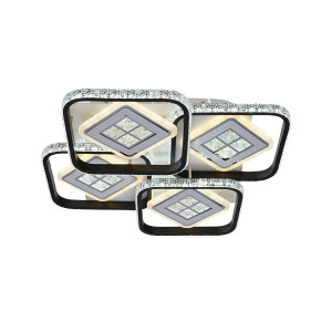 Люстра світлодіодна акрілова Sirius C7050/4A WH+BK (224W)