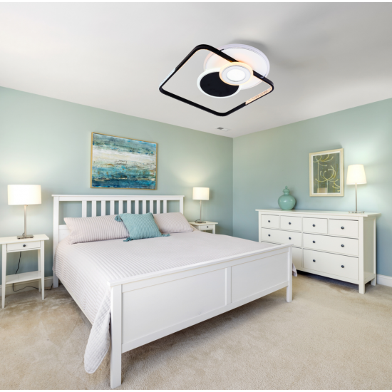 Люстра світлодіодна акрилова Sirius C7116/550 WH+BK (RGB) 108W+8W  фото № 6