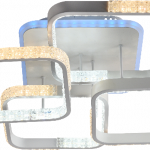 Люстра світлодіодна акрілова Sirius C7079/4A WH (RGB) 120W+8W