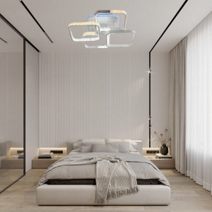 Люстра світлодіодна акрілова Sirius C7079/4B WH (RGB) 120W+8W